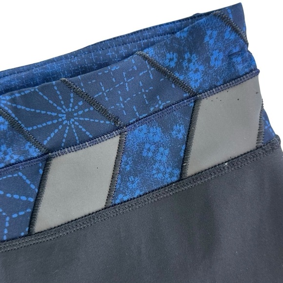 Lululemon Run Inspire Crop II tights black blue gray leggings 6 yoga pants - Picture 4 of 11